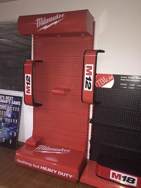 Steel Pegboard Power Tools Display Stand